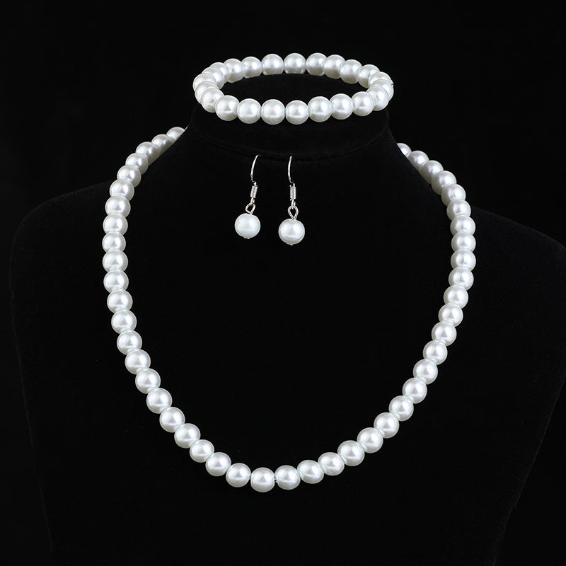 Comfortable Classy Bridal Full Diamond Clavicle Jewelry Set