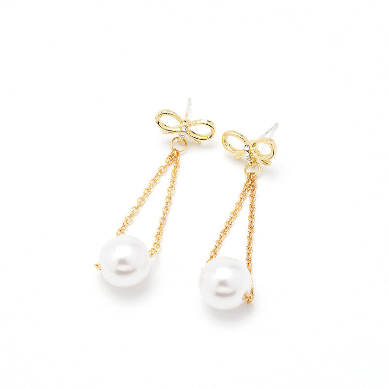 Diamond Fashion Star Moon Personality Tassel Ear Clip Stud Earrings