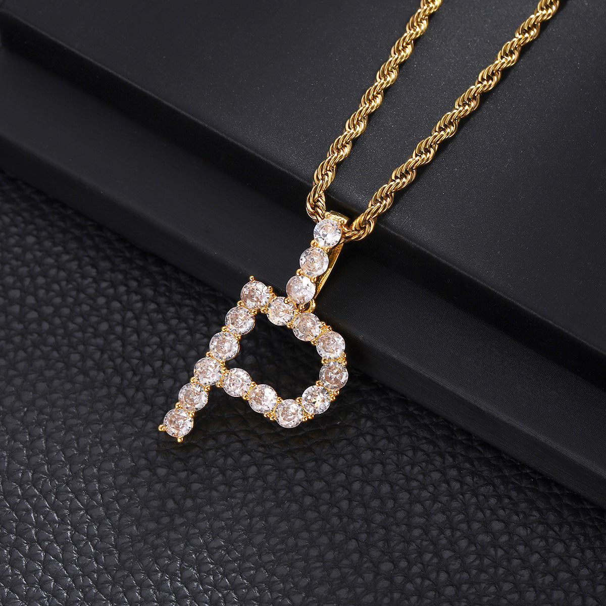 Women's & Men's English Letters Copper Inlaid With Zircon Pendants