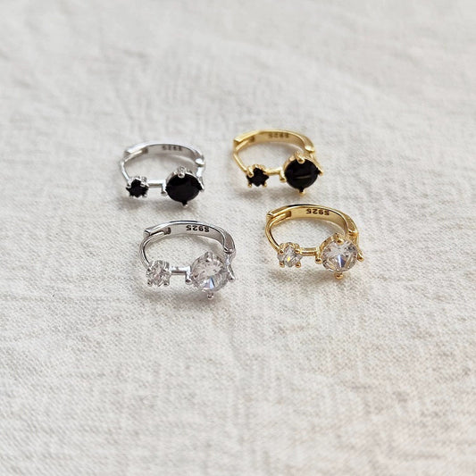 Sier Rhinestone Ear Geometric Affordable Luxury Fashion Rings