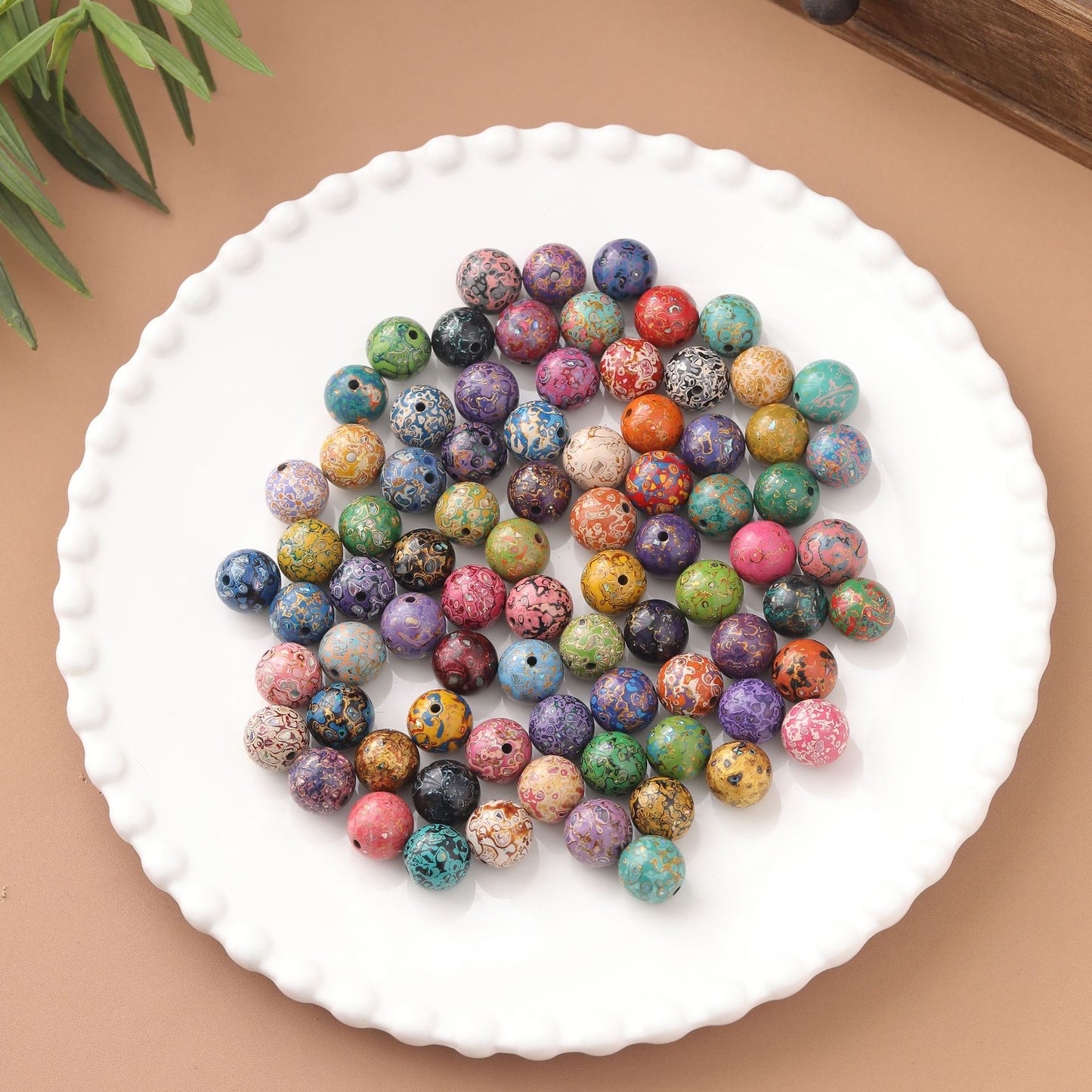Paint Inlaid Snail Scattered Beads Crafts Live Bracelet
