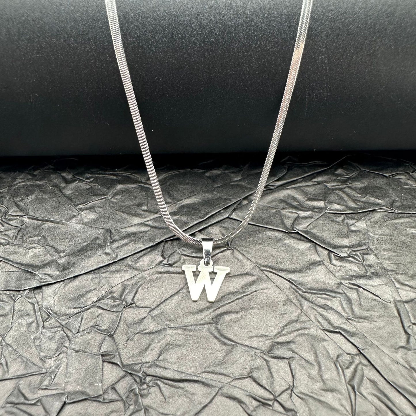 Letter Blade Chain Stainless Steel Material Necklaces