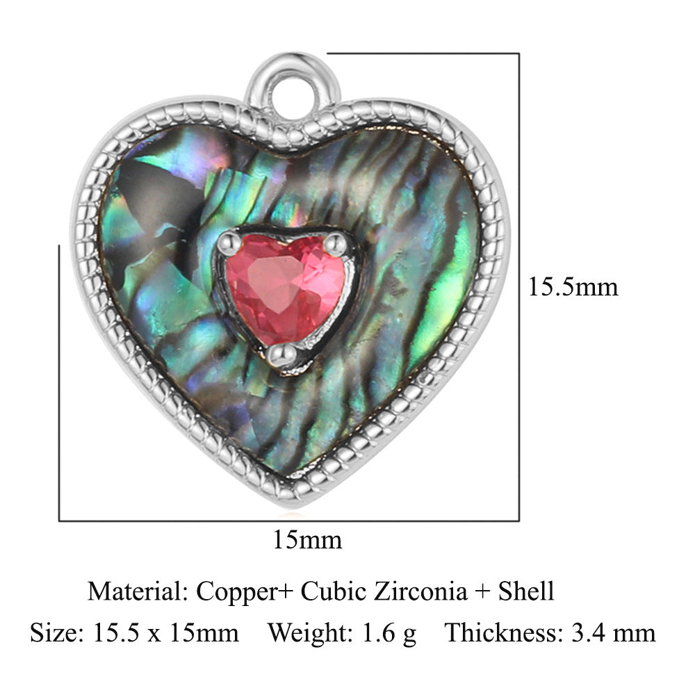 Shell Butterfly Abalone Copper Zircon Cupid Pendants