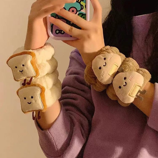 Wrist Strap Cartoon Face Washing Water Absorption Artifact Keep Dry Bracelet