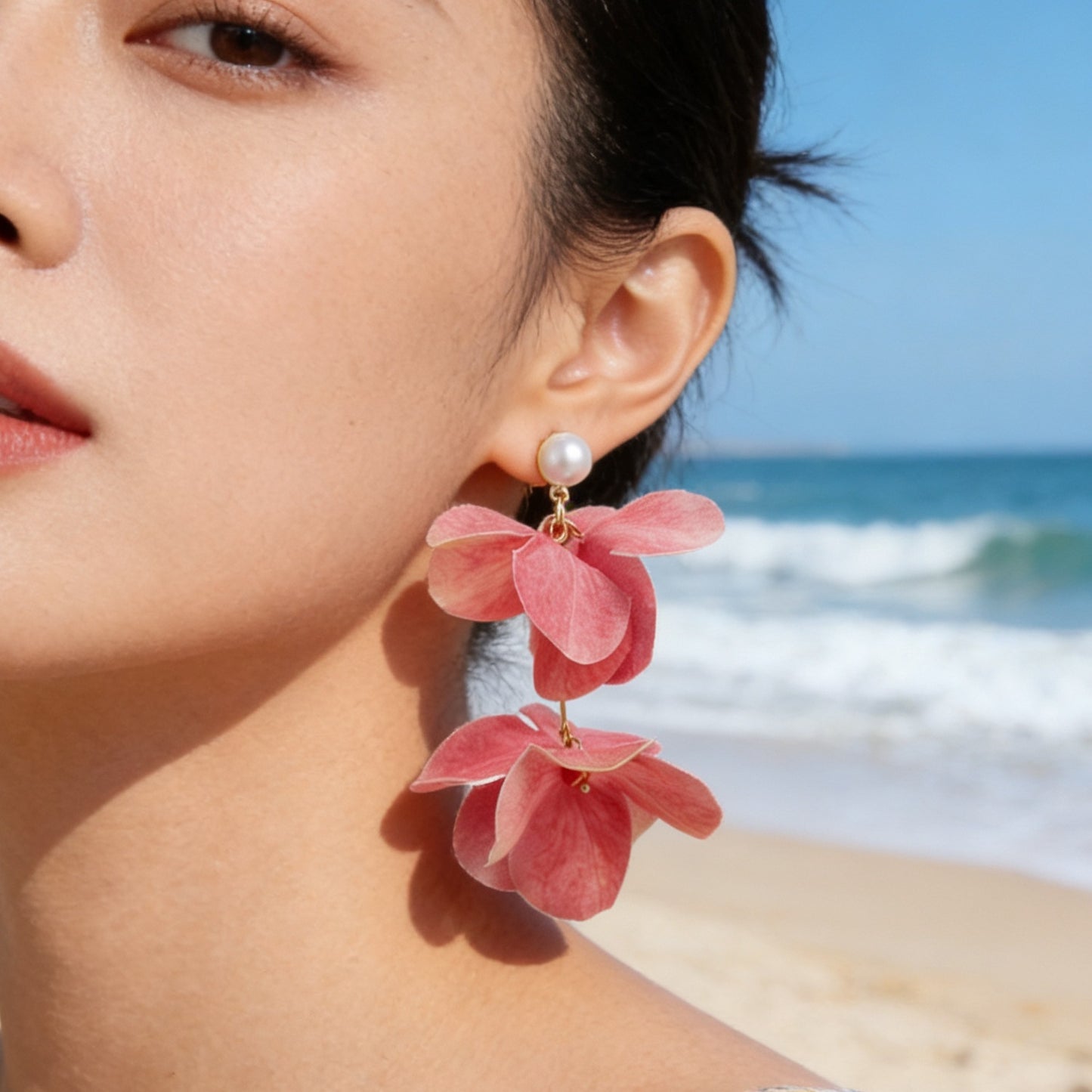 Pearl Artificial Flower Tassel For Unique Beautiful Taking Vacation Earrings