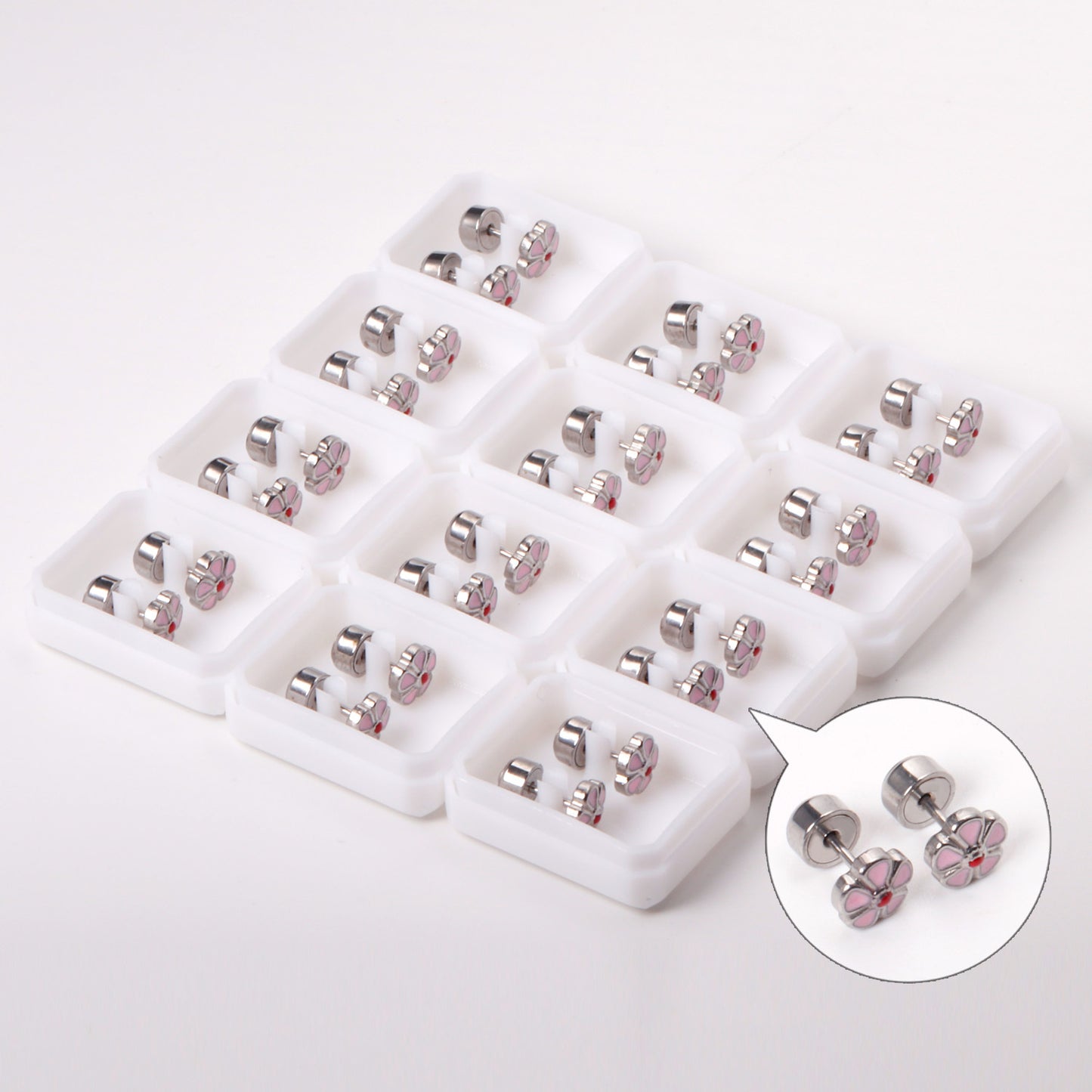 Women's For Fashion Simple Electroplated Summer Cute Flowers Stainless Stud Earrings