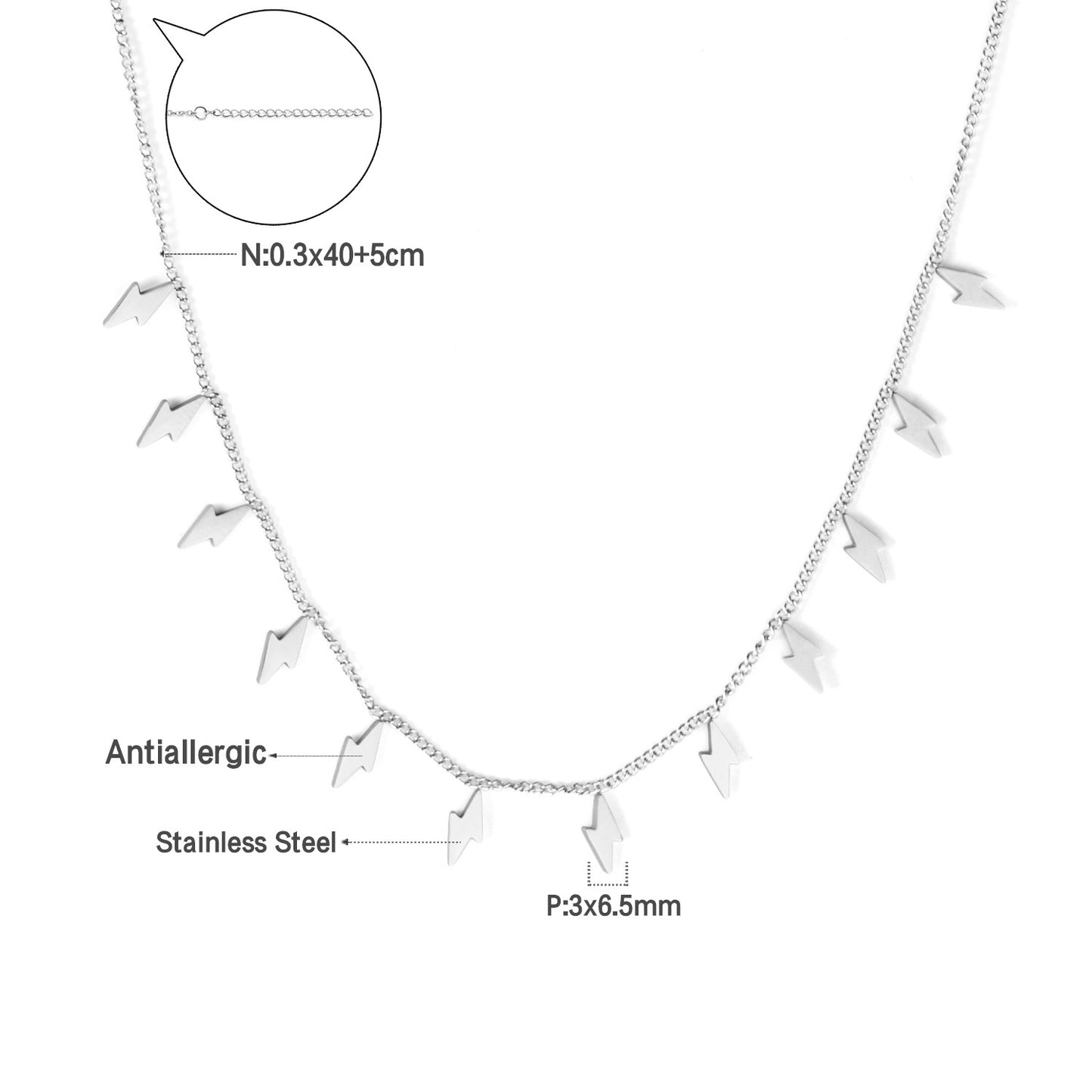Niche High-grade Simple Temperamental Geometric Electroplated Stainless Necklaces