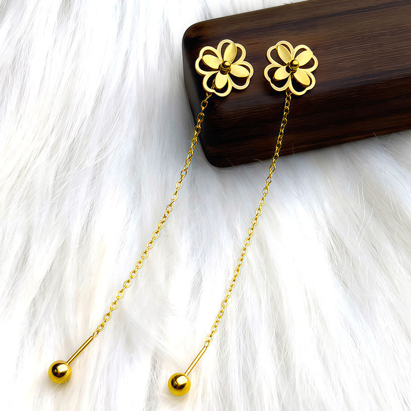 Luxury Queen Elegant Rose Frosted Clover Refreshing Stylish Fine Ear Line