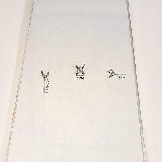 Needle Ear Empty Holder Claw Stainless Earrings