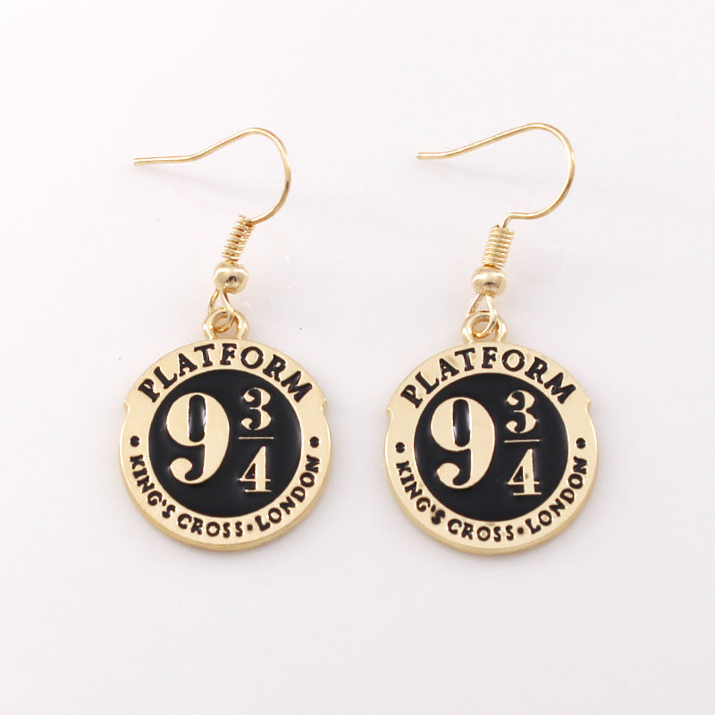 Series Horror Funny Alternative Black Cat Alloy Earrings