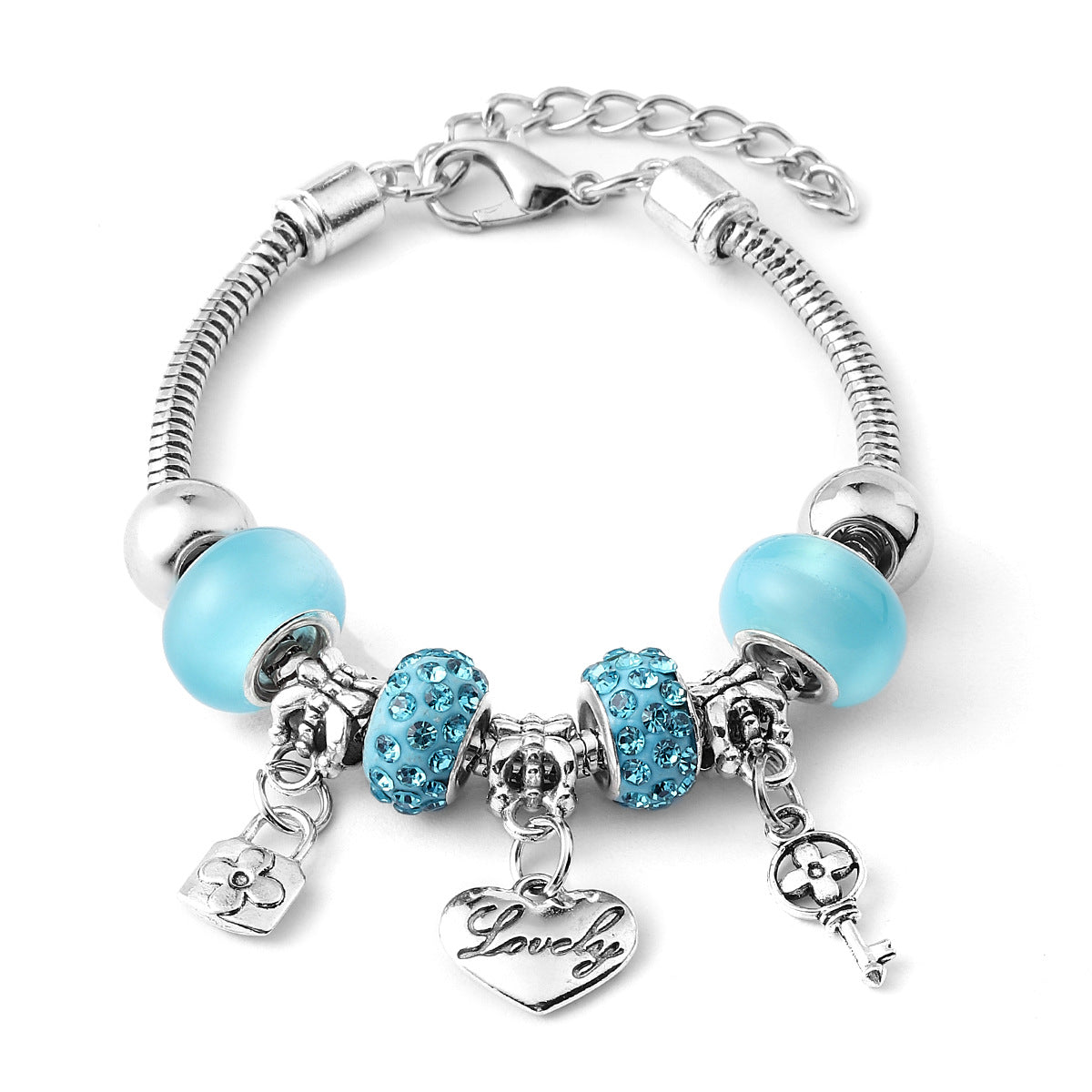 Glass Bead Small Elephant Lucky Tree Retro Transparent Bracelet