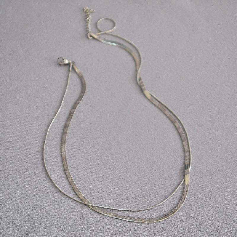 Popular Simplicity Snake Bones Chain Blade Necklaces