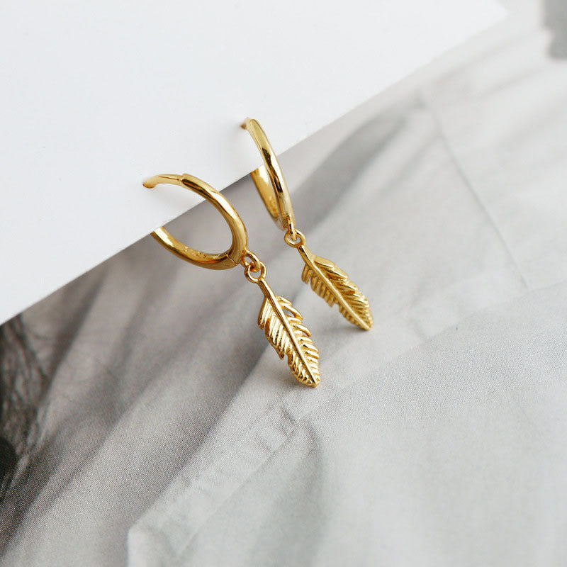 Sier Clip Fashion Leaf Light Luxury Rings