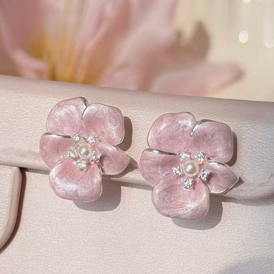 Flower Summer Dopamine Fashion High Sense Earrings