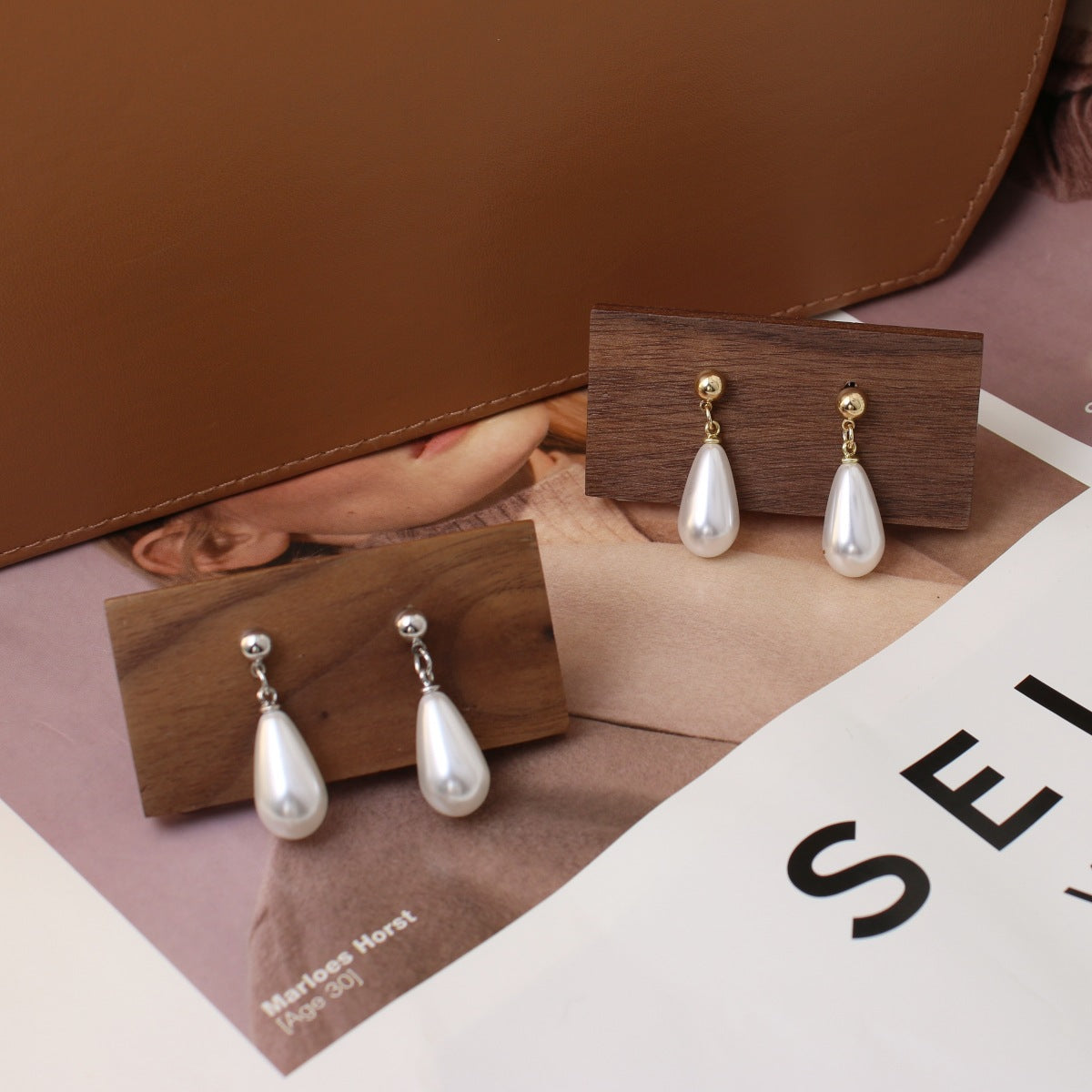 Drop-shaped Pearl Simple High-grade Elegant Water Earrings