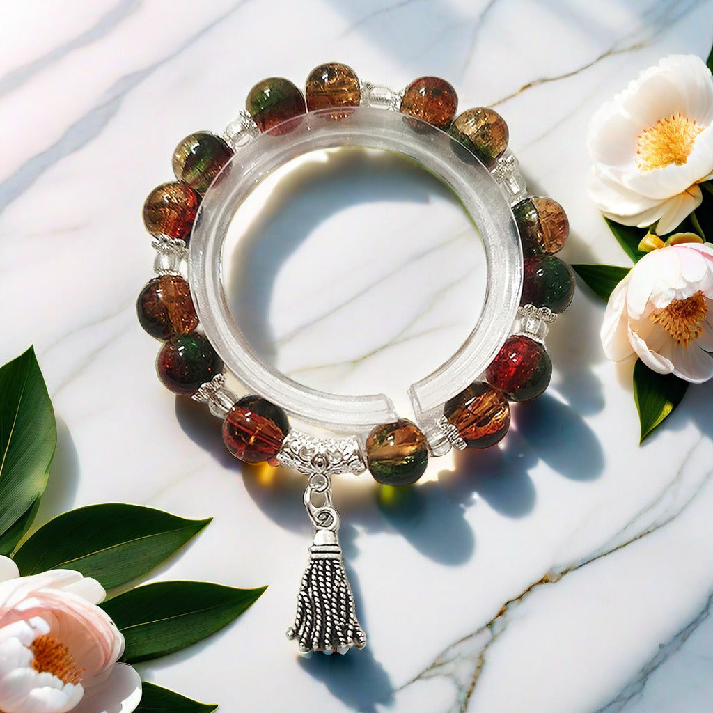 Fantasy Flower Glazed Female Gradient Contrast Bracelet