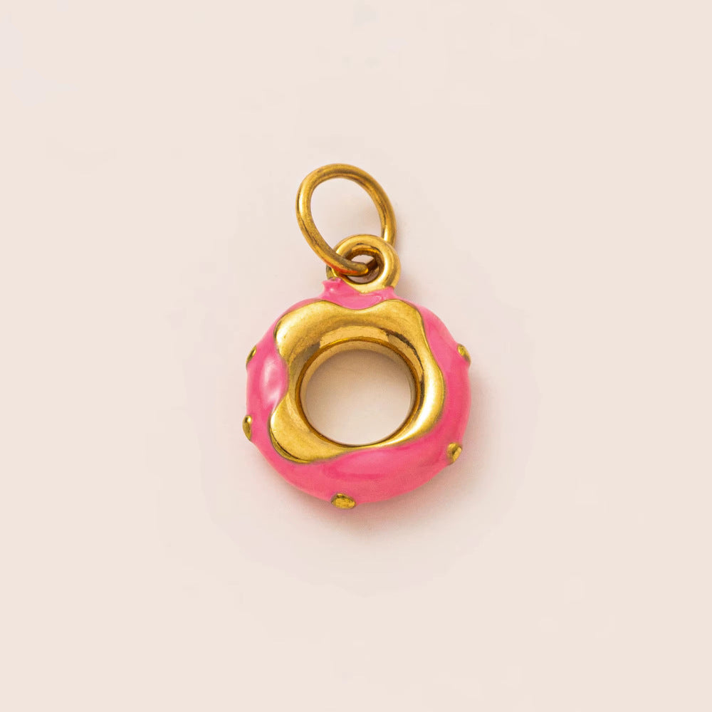 Mushroom Parts Vacuum Plating Gold Color Pendants