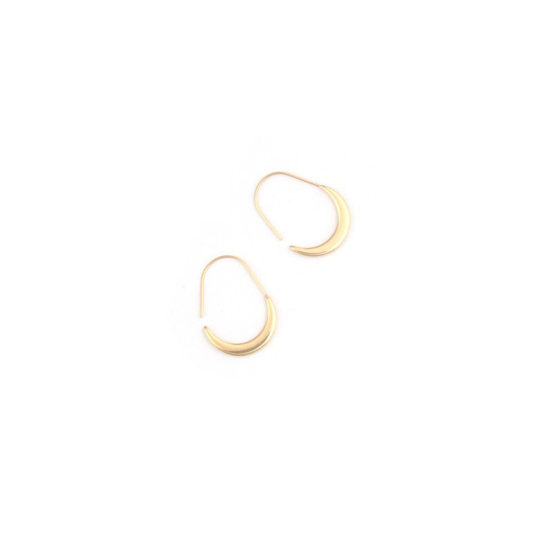 Oval Art Modeling Large Circle Eardrop Stud Earrings