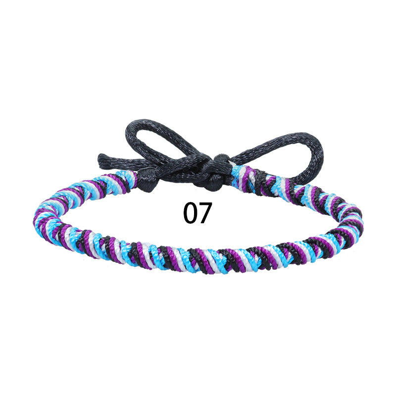Style Colorful Hand-knitted Rope Holiday Party Bracelet