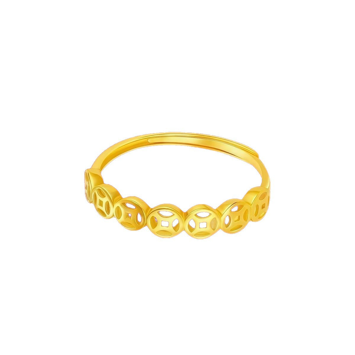 Vietnam Placer Gold Open Fire No Color Ring
