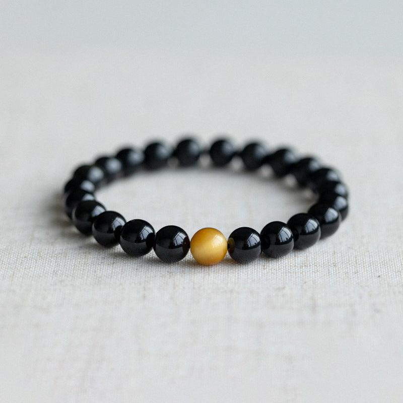 Gold Sheen Obsidian Female Korean Simple Personalized Bracelets