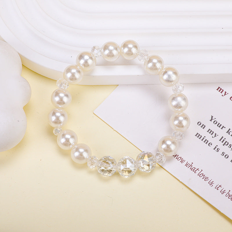 Glass Korean Style White Chalcedony Fresh Girlfriend Gifts Bracelets