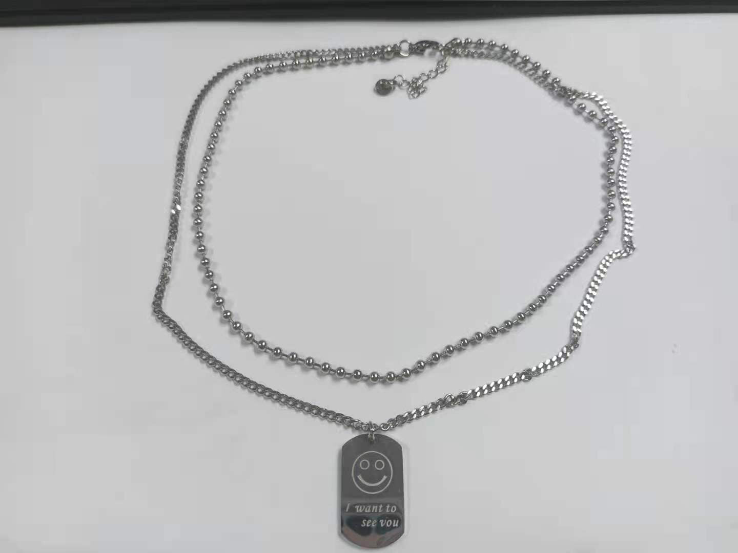 Women's & Men's Fashion Simple Titanium Steel Sweater Chain Personalized Hip Hop Necklace