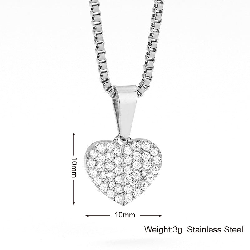Simple Fashion Stainless Steel Full Zircon Devil's Necklace