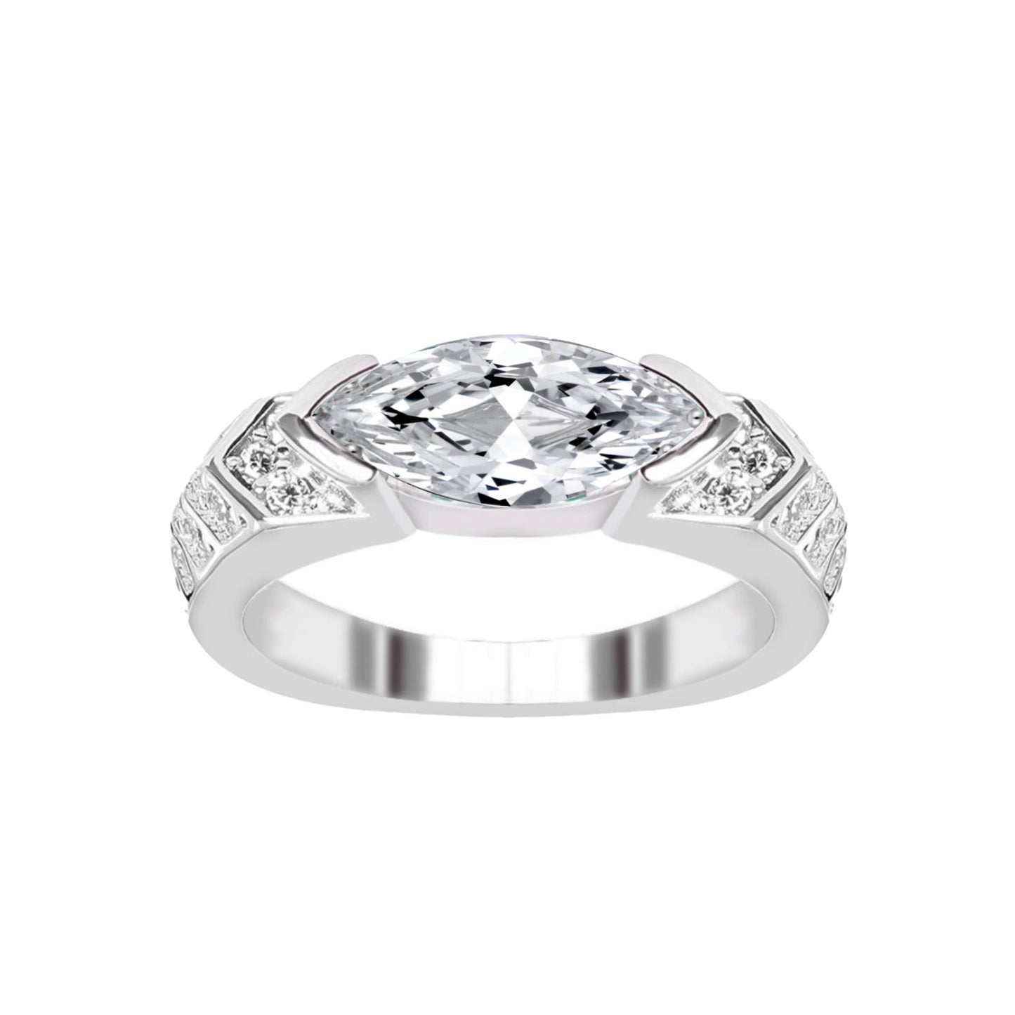 Women's & Men's Imitation Moissanite Horus Eye Guardian Diamond Rings