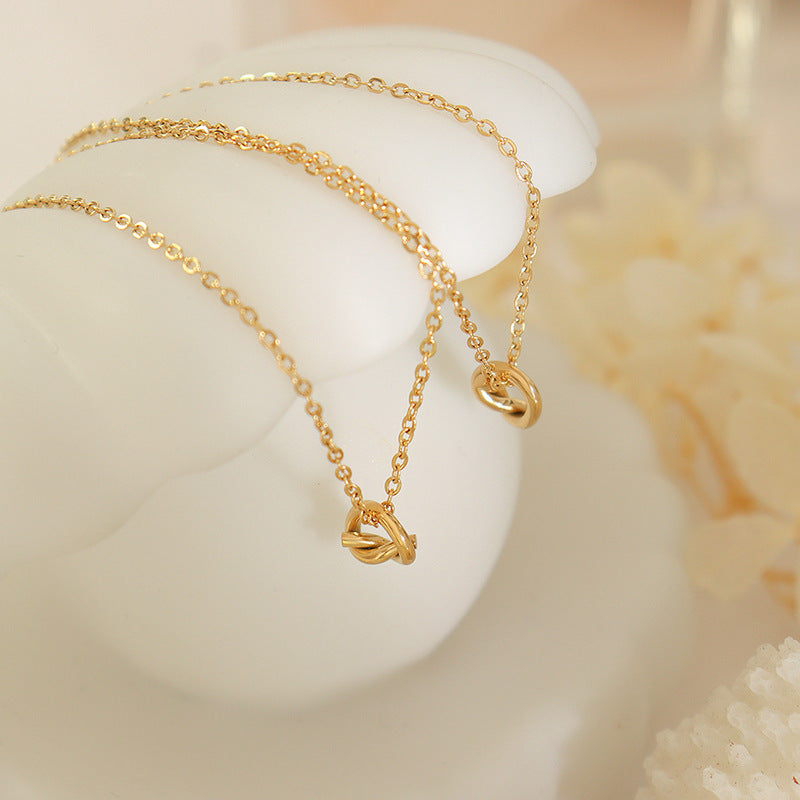 Style Design High-grade Versatile Knotted Metal Necklace