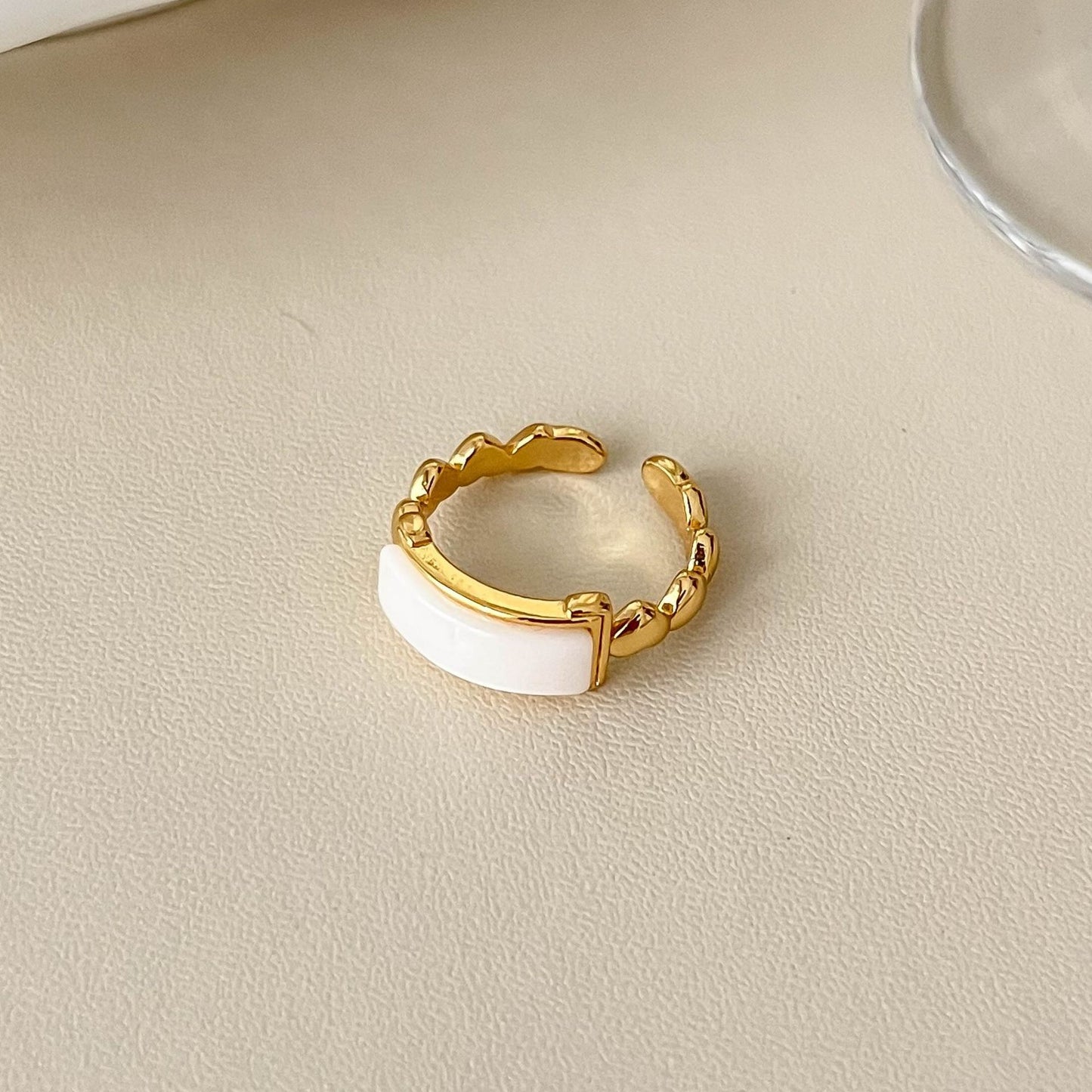 Interest Light Luxury Retro Minority Wide Personality Versatile Opening Adjustable Ring