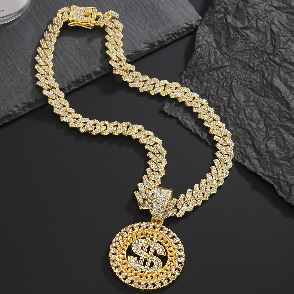 Men's Hop Style Personalized Dollar Diamond Cuban Pendants