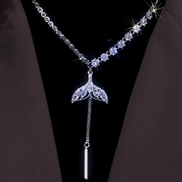 Women's Zircon Fishtail For Cold Style Niche Design Necklaces