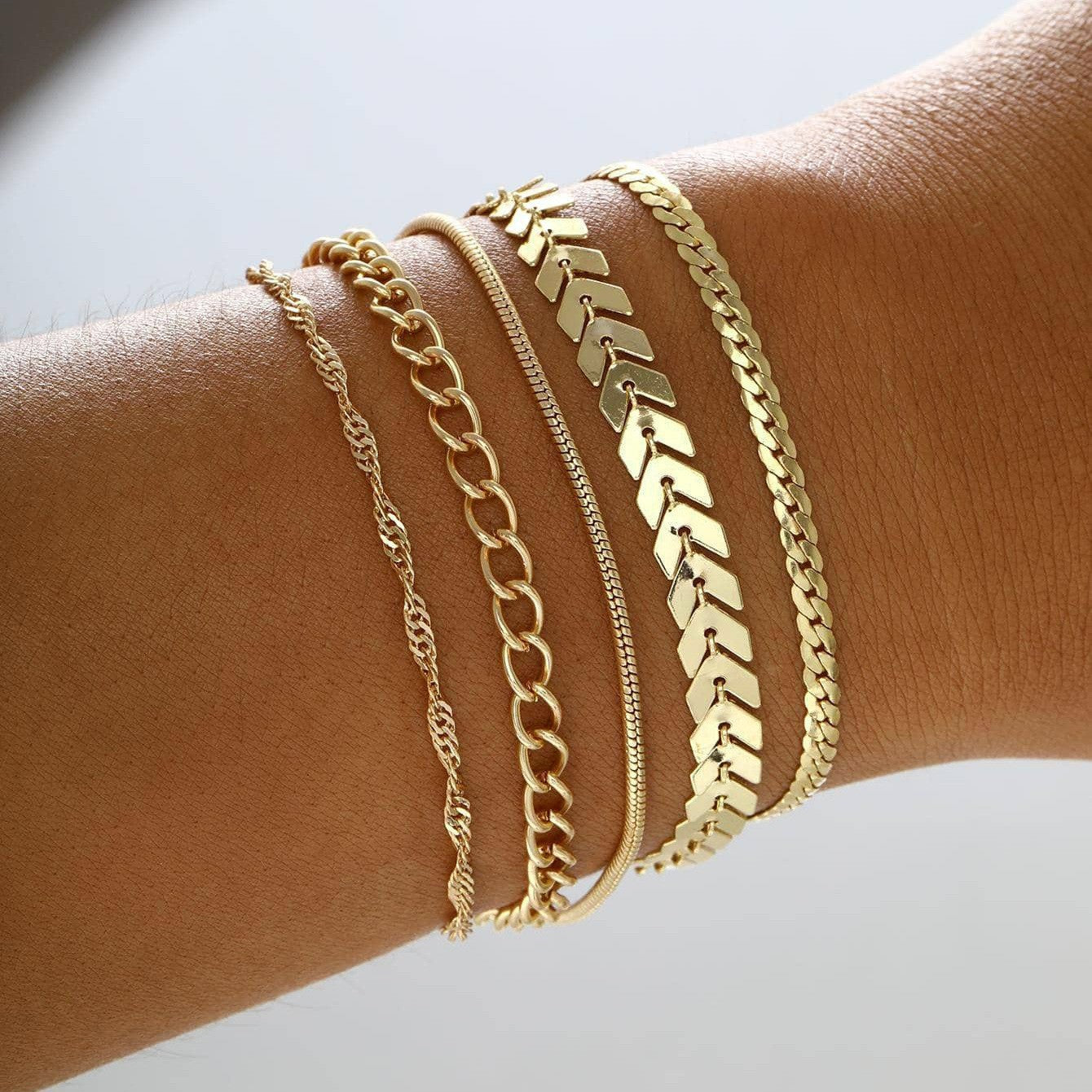 Classy Comfortable Of Personalized Alloy Combination Bracelets
