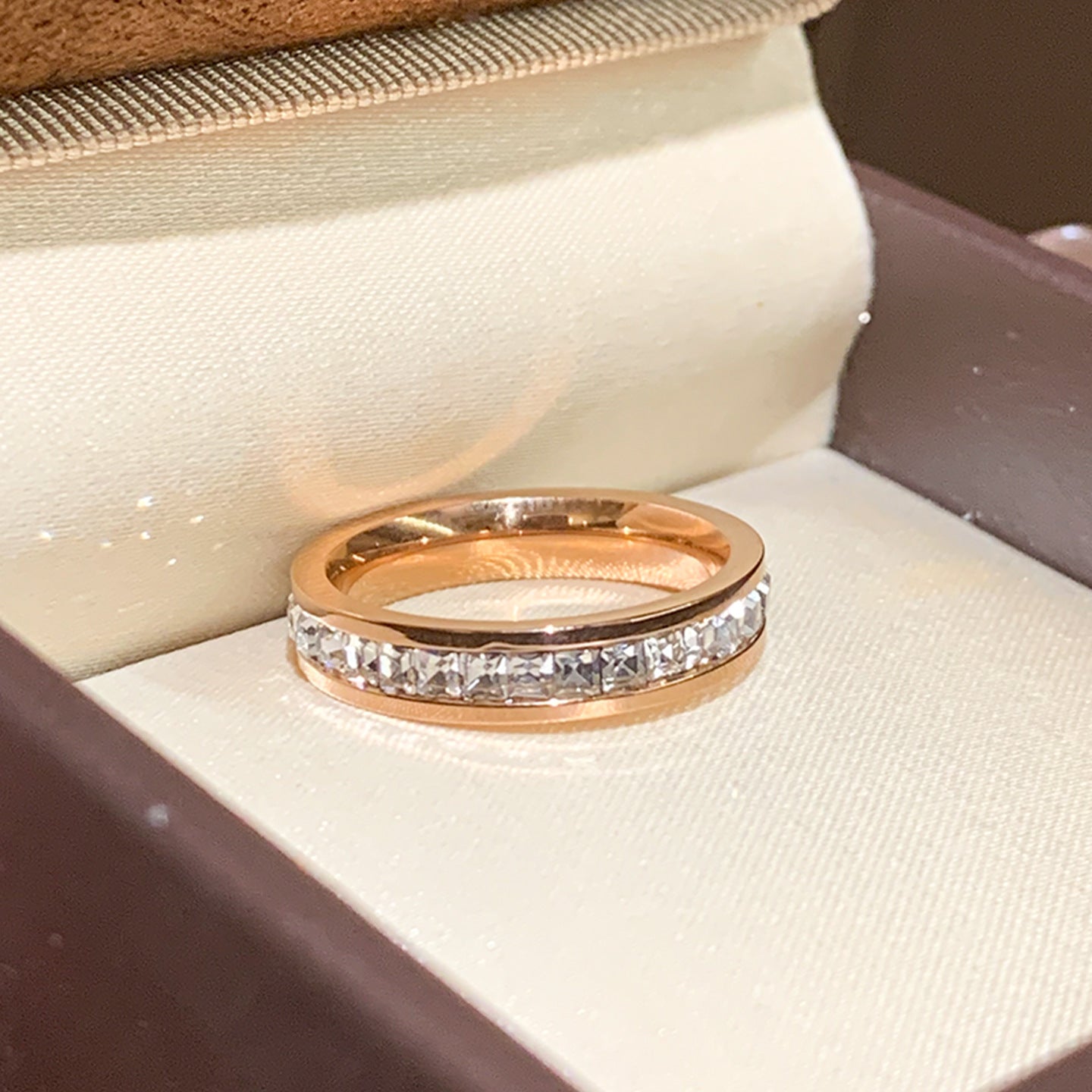 Female Light Luxury High Sense Little Finger Titanium Steel Design Ring