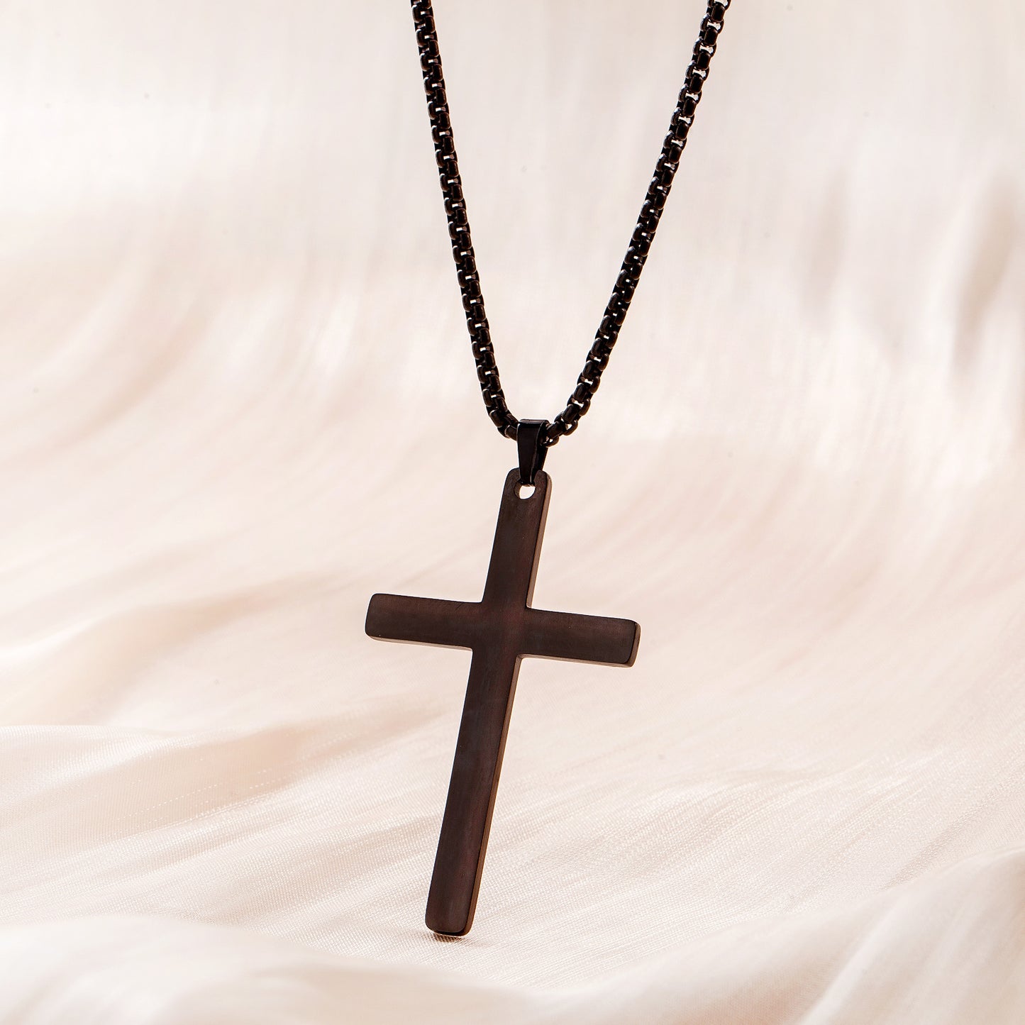 Men's Long Stainless Steel Sweater Chain Gold Plating Simple Geometric Necklaces