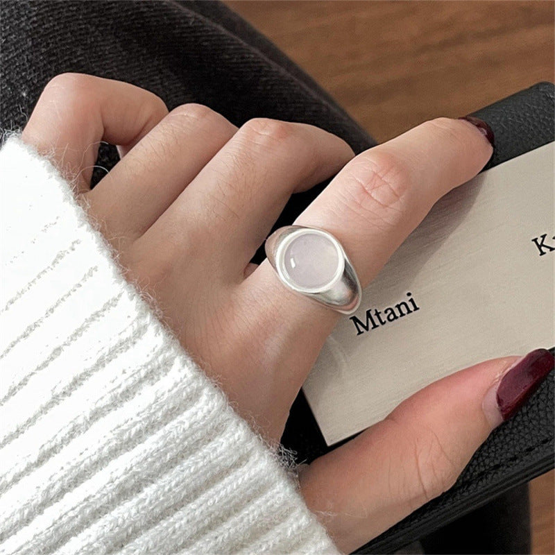 Women's Sier Simple Light Luxury High-grade Index Finger Open Rings