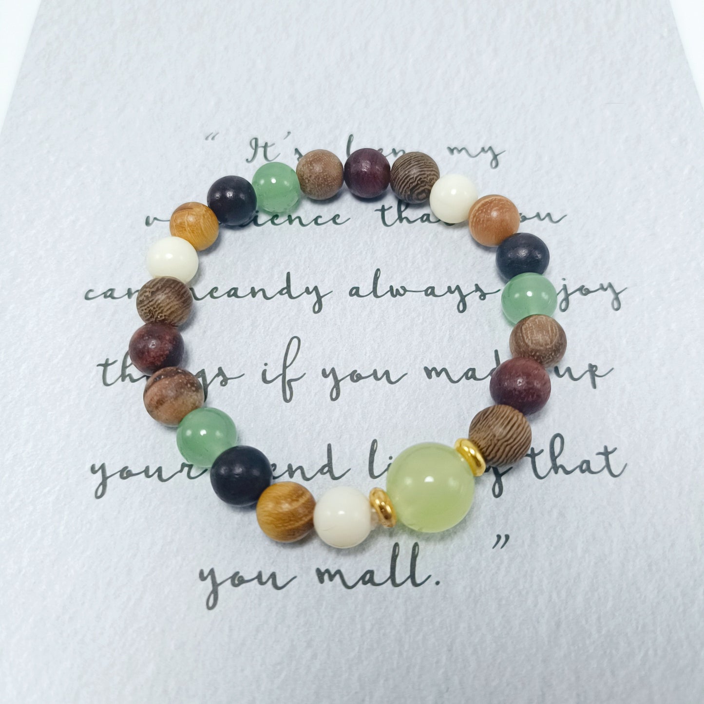 Boutique Walnut Green Sandalwood Fu Lu Bracelet