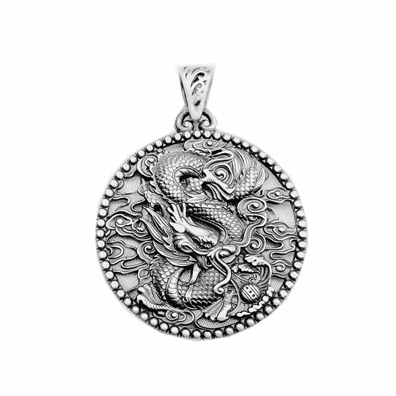 Men's Style Thai Sier Dragon Solid Hollow Pendants