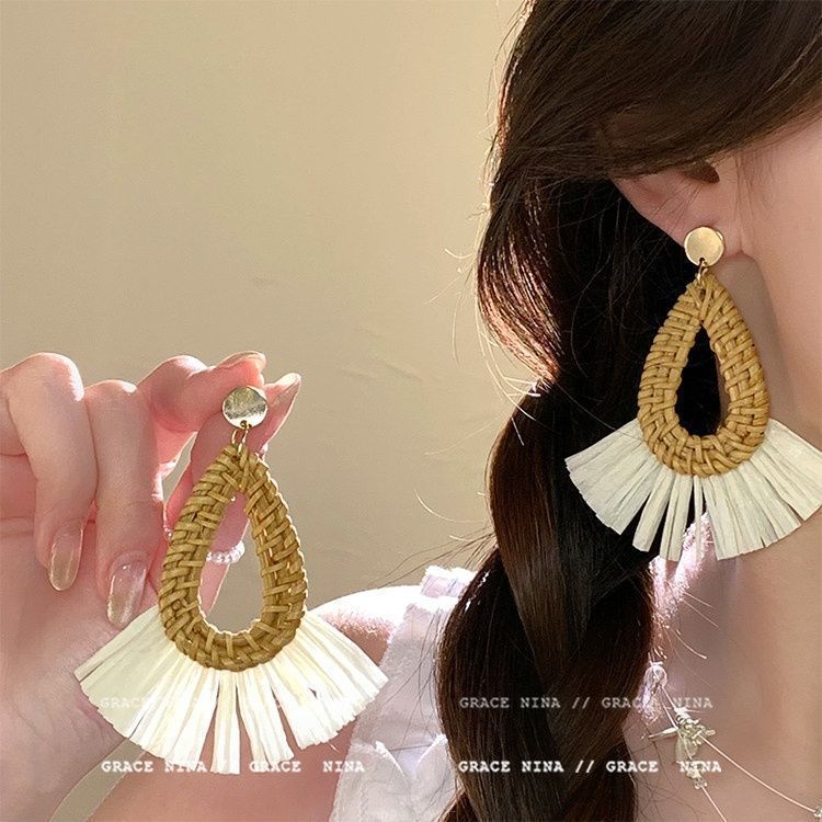 Palette Niche Design Sunflower Flower Female Vacation Style Stud Earrings