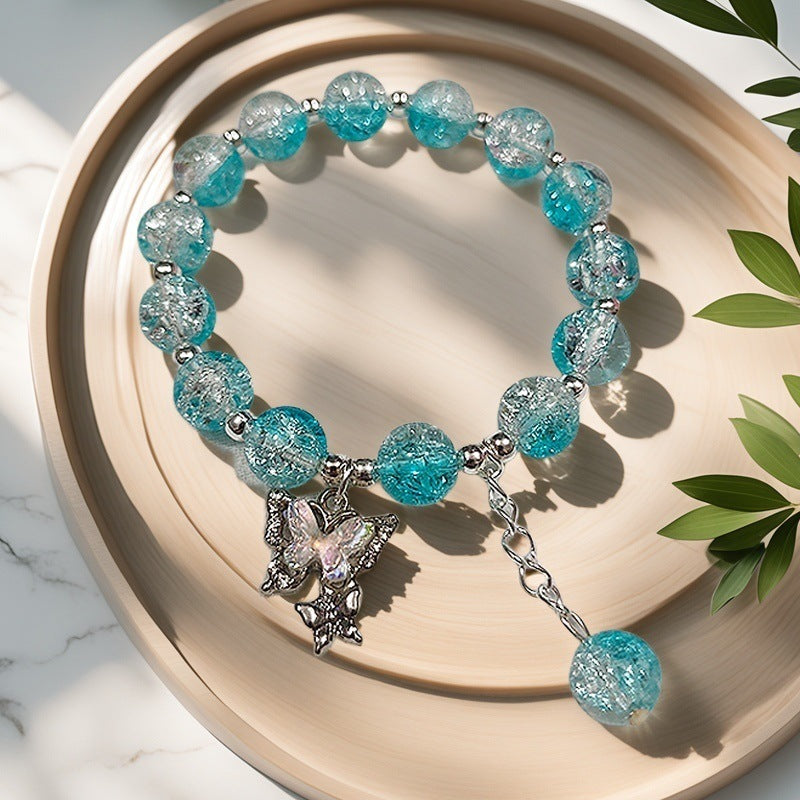 Fantasy Flower Glazed Female Gradient Contrast Bracelet