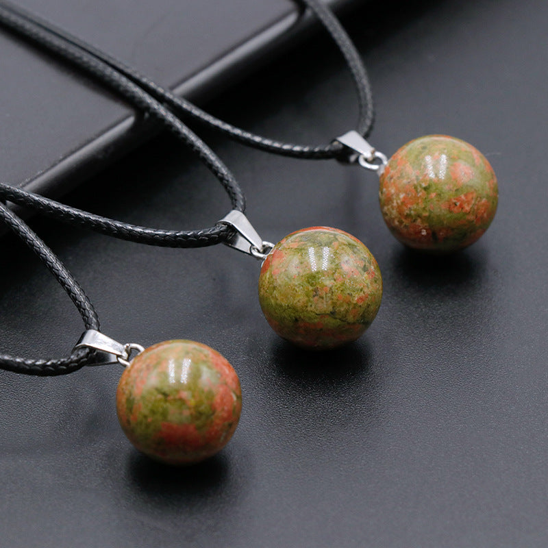 Natural Crystal Tigereye Aventurine Ball Scenic Pendants