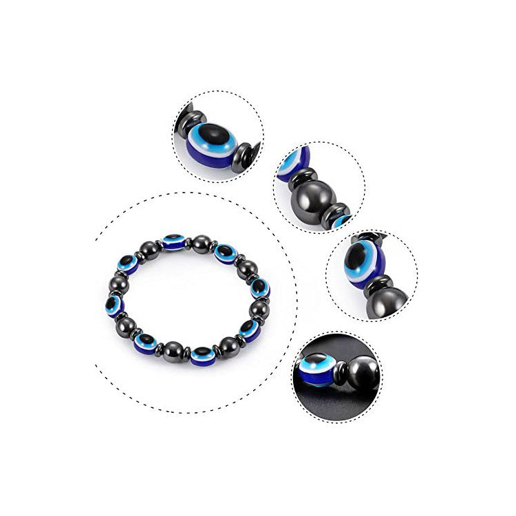Haematite Eye Gift For Ladies Hematite Spacer String Beads Stretch Bracelet