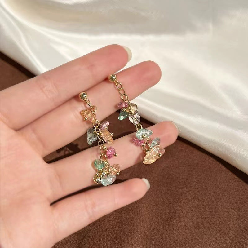 Dopamine Color Gravel Female Refined Grace Earrings