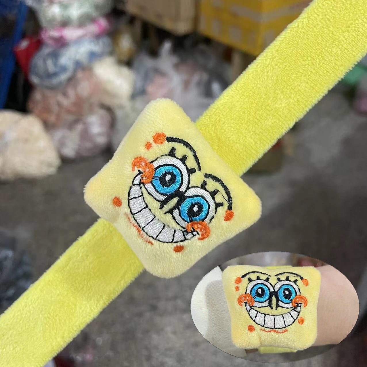 Children's Plush Cartoon Pop Cute Couple Female Slap Bracelet