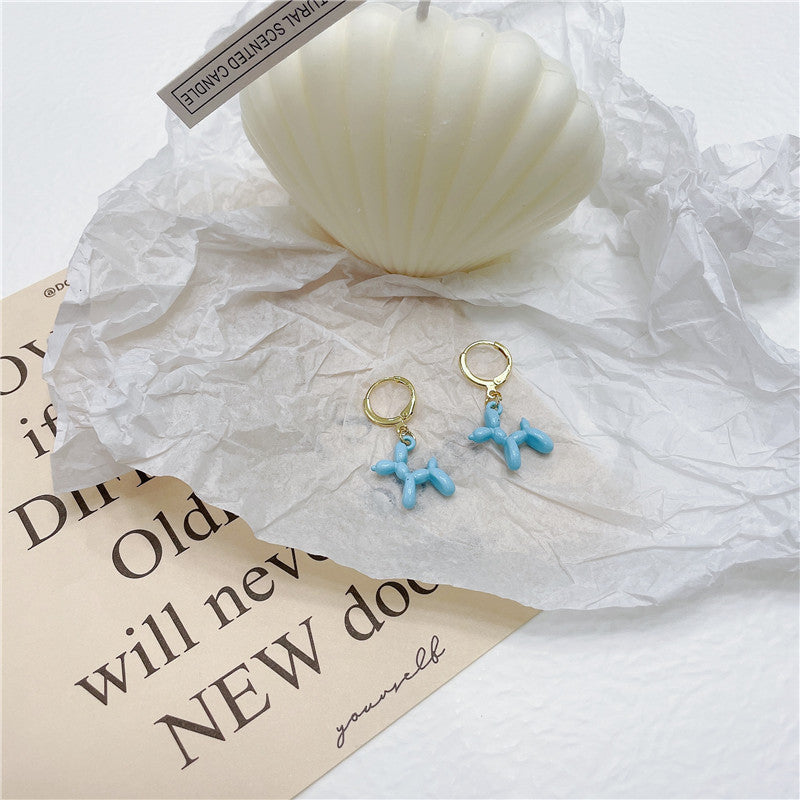 Creative Balloon Dog Fashion Three-dimensional Multicolor Earrings