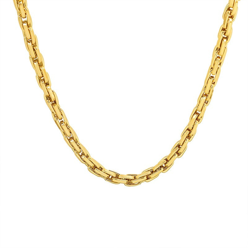 Titanium Steel Chain Gold Plated Bath Necklaces