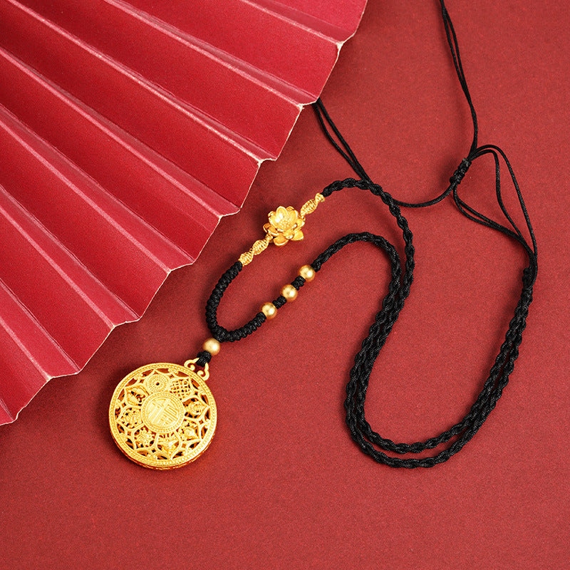 Gold Retro Chinese Style Exquisite Light Luxury Necklaces