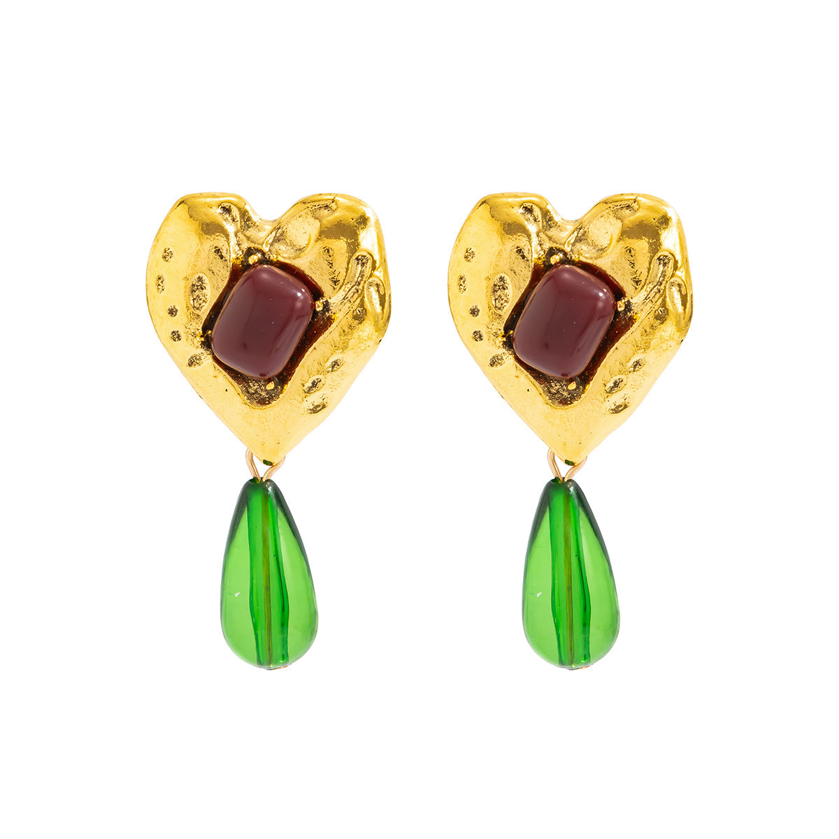 Women's Thread Geometric Round Ear Simple Blooming Resin Stud Earrings