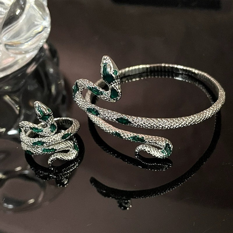 Women's & Men's Niche Snake-shaped Cold Light Luxury Open Unisex Style Personality Bracelets